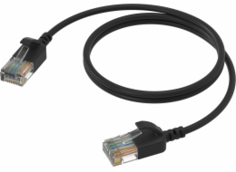 Procab  CSD560B/5 Slimline síťový kabel - CAT6A RJ45 - RJ45 U/UTP černá verze - 5 m