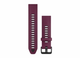 Řemínky QuickFit® 20 Watch Bands, Merlot/Graphite Silicone
