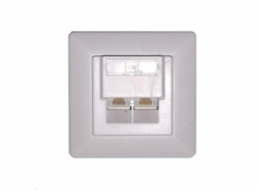Zásuvka UTP 2x RJ45 Cat6, duální svorkovnice, pod omítku