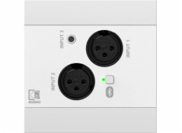Audac  NWP320/W Síťový zvukový vstupní panel – 2 x XLR + 3,5 mm jack + BT (4 CH) Bílá verze