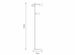Stojací lampa Domoletti Luca P19070-2F, 8 W, LED