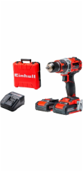 Einhell Professional akumulátorový příklepový vrtací šroubovák TP-CD 18/50 Li-i BL, 18 V (červeno-černý, 2x Li-ion baterie 2,0 Ah)