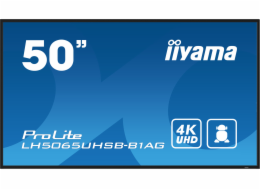 iiyama ProLite LH5065UHSB-B1AG - 50" Třída úhlopříčky (49.5" zobrazitelný) displej LCD s LED podsvícením - digital signage - Android - 4K UHD (2160p) 3840 x 2160 - černá