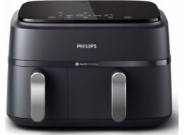 Philips 3000 series NA351/00 fritovací hrnec Dvojitý 9 l Samostatné 2750 W Horkovzdušná fritéza Černá, Stříbrná