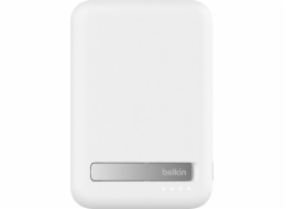 Belkin BOOST CHARGE™ Qi2 Magnetická Bezdrátová PowerBanka se stojánkem, 8000mAh, 15W, bílá