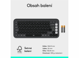 Logitech POP Icon Keys - Klávesnice - bezdrátový - Bluetooth LE - QWERTY - US mezinárodní - grafit, zelená