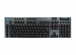 Logitech G G915 X - Klávesnice - technologie LIGHTSPEED - podsvícení - bezdrátový - 2.4 GHz, Bluetooth, USB - QWERTY - US mezinárodní - klávesový spínač: GL Linear - černá
