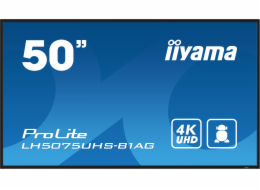 iiyama ProLite LH5075UHS-B1AG - 50" Třída úhlopříčky (49.5" zobrazitelný) displej LCD s LED podsvícením - digital signage - s vestavěný přehrávač médií, SDM Slot PC - Android - 4K UHD (2160p) 3840 x 2
