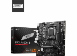 MSI MB Sc AM5 PRO A620M-B, AMD A620, 2xDDR5, 1xHDMI, 1xVGA, mATX