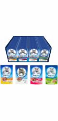 PREVITAL Cat Food Mix 4 Příchutě Kuře, Telecí, Losos, Drůbež – mokré krmivo pro kočky – 96 x 100 g