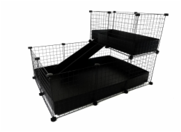 C&C Modulární klec 3x2 + Loft 2x1+ černá rampa
