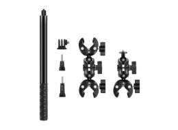 Motorcycle/bicycle mount PULUZ with a single clamp and selfie stick 150 cm