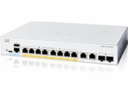 Cisco Catalyst switch C1300-8P-E-2G (8xGbE,2xGbE/SFP combo,8xPoE+,60W,fanless) - REFRESH