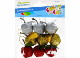 Craft with Fun DEKORACE DEKORACE DRÁTĚNÉ JABLKO BROKEN 9KS CF MIX 12/144