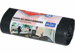 Kancelářské produkty KANCELÁŘSKÉ PRODUKTY kancelářské pytle na odpad, silné (LDPE), 60l, 20 ks, černé