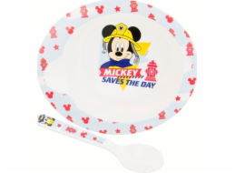 Disney Mickey Mouse - Univerzální mikrovlnná sada (miska a lžíce).