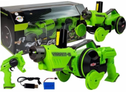 LEANToys Gun Launcher Autíčko 2 v 1 dálkově ovládané pěnové disky Zelené