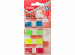 Kancelářské produkty KANCELÁŘSKÉ PRODUKTY indexovací záložky, PP, standardní, 12x43mm, 4x35 karet, blistr, mix barev