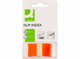 Q-Connect Q-CONNECT indexovací jazýčky, PP, 25,4 x 43,7 mm, 50 karet, oranžová