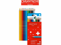 Caran d`Arche CARAN D'ACHE Swisscolor akvarelové tužky, kartonová krabička, 12 ks.