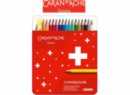 Caan d`arche SwissColor Crayons, kovová krabička, 18 ks.