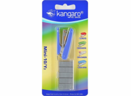 Kangaro sešívačka KANGARO Mini-10/Y2 sešívačka + sponky, sponky až 10 listů, blistr, světle modrá