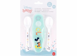 Mickey Mouse Mickey Mouse - 2 PC pro krmení čajové lžičky + pouzdro (cool)