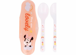 Minnie Mouse Minnie Mouse - lžička pro krmení 2 ks + pouzdro (Indigo Dreams)