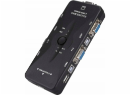 Přepínač Pawonik KVM VGA SWITCH 4X1 SWITCH 3XUSB HUB BOX