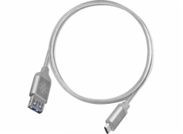 SilverStone USB-A - USB-C USB kabel 0,5 m Stříbrný (52034)
