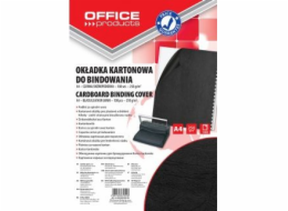 Obaly na vazbu kancelářských produktů, karton, A4, 250 gsm, jako kůže, 100 ks., Černá (20232525-05)