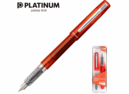 Plnicí pero Platinum Platinum Prefounte Vermilion Orange, M, v plastovém obalu, na blistru, oranžové