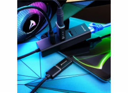 3portový hliníkový hub USB 3.2 Gen 1 + Ethernet, dokovací stanice