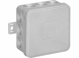 Box n/t CLICK, IP54, 12 průchodek, 75x75x41mm, šedá, OR-JB-13802/G