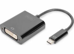 Digitus USB adaptér DIGITUS USB TypeC -> DVI adaptér 10cm černý