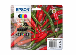 Epson 503XL Multipack - 4-balení - XL - černá, azurová, purpurová, žlutá - originální - blistr s RF / akustickým alarmem - inkoustová cartridge - pro Expression Home XP-5200, XP-5205; WorkForce WF-296