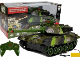 LEANToys velká nádrž dálkově ovládaná R/C 2,4 GHz světla Zvuky střelby zelená