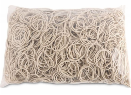 Kancelářské výrobky Kancelářské výrobky Gumičky, průměr 40 mm, 1,5 x 1,5 mm, 60 % pryž, 1000 G, obal, bílá