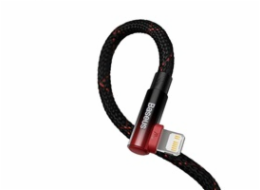 Baseus úhlový kabel USB-C - Lightning, 20W 1m, červený