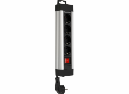 REV Steckdosenleiste 4-fach 1,9m Supraline m. Schalter silber