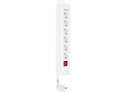 REV Steckdosenleiste 6-fach 2,4m Supraline m. Schalter weiss