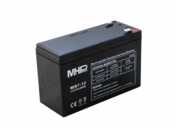 MHPower MS7-12 olověný akumulátor AGM 12V/7Ah, Faston F2 - 6,3mm