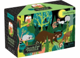 Mudpuppy Puzzle zářící ve tmě v lese 100 kusů (MP54029)