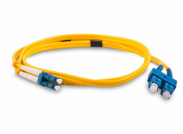 Optický patchkabel duplexní, LC/UPC-SC/UPC 9/125um SM, 20m, OS2