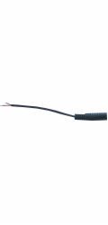 LED konektor pro napájení s konektorem DC 5,5 x 2,1mm, 1x zásuvka, 15cm černý