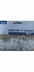Háček záclonový "C" 25 ks **hnědý **