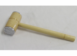 Palička na maso dřevěná s kovovými konci