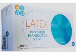 Rukavice ASAP LATEX s pudrem "L" jednorázové 100 ks