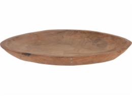 Tác dřevěný oválný teak 35x25x3,5 cm