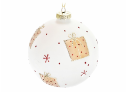 Ozdoba&nbsp;Vánoční&nbsp;baňka&nbsp;s&nbsp;dárečky&nbsp;8&nbsp;cm